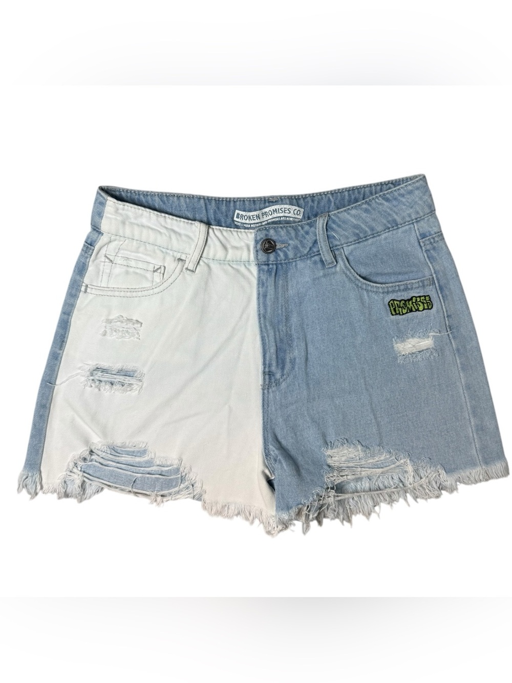 Broken Promises Split Denim Distressed Shorts Size 5